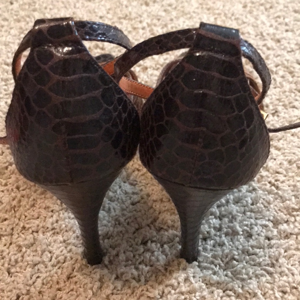 Nine West stiletto sandal brown and orange - Picture 3 of 4